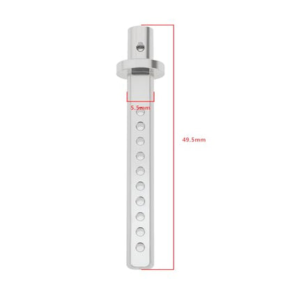 4Pcs RC Car Body Posts Mount Holder Column 1/10 RC Crawler Cars Parts Aluminum Body Post Mounts Compatible with Axial SCX10 90046 RC4WD D9 Silver - color: silver