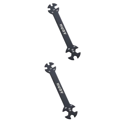 DOITOOL 2pcs Multifunctional Rod Wrench Tool for Turnbuckles Black Wrench for Cars and Home Repairs for Tight Spaces and Easy Access
