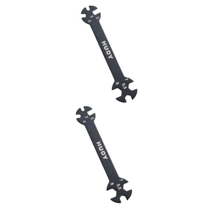 DOITOOL 2pcs Multifunctional Rod Wrench Tool for Turnbuckles Black Wrench for Cars and Home Repairs for Tight Spaces and Easy Access