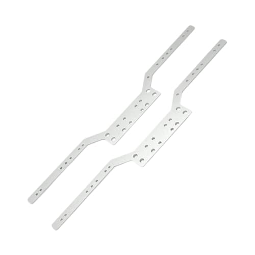 Yiju 2 Pieces Rc Car Chassis Rails Aluminium Alloy Rc Crawler Chassis Frame Rails Convenient Accessories Suitable for Rc Car Assembly Hobby C, Argent - color: Argent