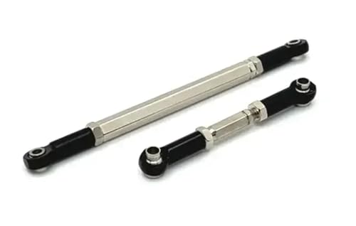 for MN168 for MN82 LC79 for MN78 1/12 Rc Crawler Car Truck Front Axle Steering Rod Linkage Upgrade Parts RC Links Linkage(Black) - color: Black