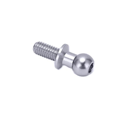 10pcs RC Aluminum Alloy Ball Link Track Rod Ball Screw Link Rod Shock Absorber End Compatible with TT01 TT02 RC Car(Sliver)