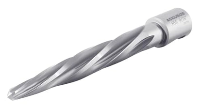 Accusize Industrial Tools 9/16'' H.S.S. Aligning Reamer with 3/4'' / 0.75'' Weldon Shank, Spiral Flute, 0521-0916 - size: 9/16 in.