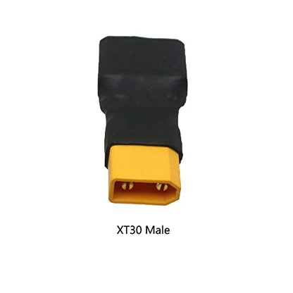 5pcs T-Plug Female Connector to XT30 Male Connector no Wire Adapter for RC Lipo NiMH Battery Charger - size: XT30 Male to T Plug Female