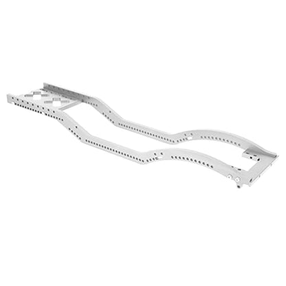 Aluminum Alloy RC Car Chassis Frame Set, 1/10 RC Chassis with Front Rear Bumpers, Heavy Duty Metal Frame for SCX10 D90 1/10 RC Crawler, Upgrade Kit with Mounting Screws Accessories (Silver) - color: Silver