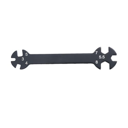 OSALADI 6-in-1 RC Wrench Tool for Turnbuckles Black Adjustable Rod Wrench Multifunctional RC Car Repair Tool Precision Features