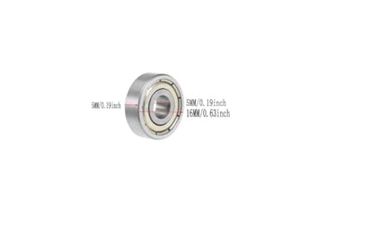 10-Pack 625-ZZ Double Rubber Sealed deep Groove Ball Bearings, 5MMx16MMx5MM, pre-Lubricated, Stable Performance, and Cost-Effective Ball Bearings - size: 625ZZ