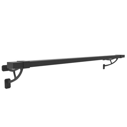 Foot Rail Kit–Wall Mounted Bar Railing Multiple Sizes (4 Feet) | Black Heavy Duty Metal Railing Hardware, Combined Installation and Sturdy Square Tube Design, for Restaurant, Bar,Office,Home - size: 4 Feet