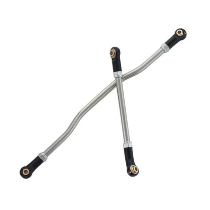 Aluminum Steering Links Kit for Axial Capra 1.9 UTB - 2Pcs Adjustable Servo Link End Rods, Metal Steering Linkage Upgrade for 1/10 RC Crawler Unlimited Trail Buggy (RTR Compatible)