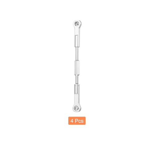 MECCANIXITY 4 Pcs Steering Servo Turnbuckle Rod RC Aluminum Alloy Linkages for HSP 1/10 94123 On-Road RC Car (Silver Tone, 96mm) - color: Silver Tone, size: 96mm