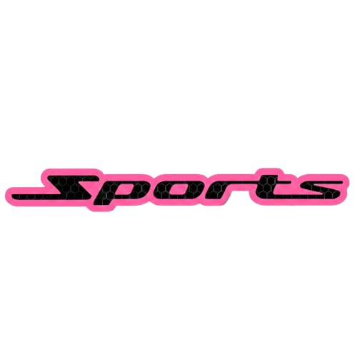 Sports Style Reflective Car Sticker, 2.76" x 13.78" Waterproof Auto Body Bumper Rear Window Decal, Stylish Exterior Decoration, Universal for Most Cars SUVs Trucks (Pink) - color: Pink