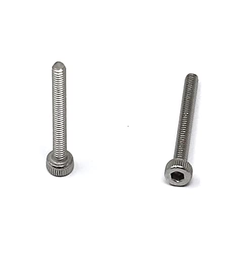 iexcell 100 Pcs M2 x 18mm Thread Pitch 0.4 mm Stainless Steel 304 Hex Socket Head Cap Screws Bolts Kit - size: M2 x 18mm