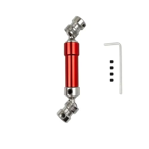 For WLtoys 12428 12423 1/12 RC Car For Buggy Parts 1PC 80mm Metal Rear CVD Drive Shaft Upgrade Accessories RC Car Transmission Shaft(Red) - color: Red