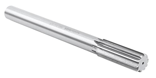 Accusize Industrial Tools 1'' H.S.S. M2 Straight Shank Straight Flute Chucking Reamer, Flute Length 2-3/4'', Oal 10-1/2'', 8 Flute, 5015-0285 | 1" HSS M2 Straight Shank Straight Flute Chucking Reamer, Flt Len 2-3/4", OAL 10-1/2", Right Hand Cut, 8 Flute -