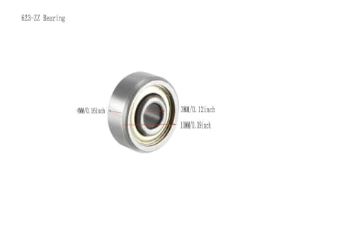 8-Pack 623-ZZ Double Rubber Sealed deep Groove Ball Bearings, 3MMx10MMx4MM, pre-Lubricated, Stable Performance, and Cost-Effective Ball Bearings - size: 623ZZ