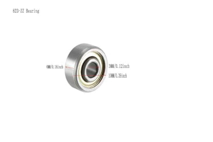 8-Pack 623-ZZ Double Rubber Sealed deep Groove Ball Bearings, 3MMx10MMx4MM, pre-Lubricated, Stable Performance, and Cost-Effective Ball Bearings - size: 623ZZ