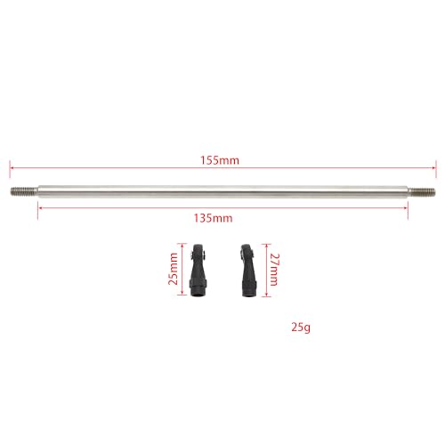 MEUS RACING 1/10 Links Steel Chassis Links Kit for Traxxas TRX4 Axial SCX10 Tamiya CCO1 Redcat Gen8 1/10 RC Crawler (155mm) - size: 155mm