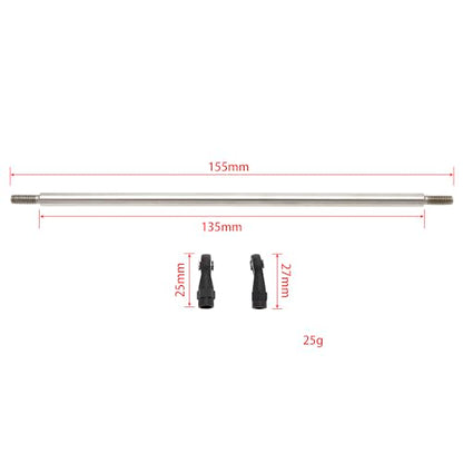 MEUS RACING 1/10 Links Steel Chassis Links Kit for Traxxas TRX4 Axial SCX10 Tamiya CCO1 Redcat Gen8 1/10 RC Crawler (155mm) - size: 155mm