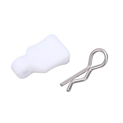 RC Body Post Mounts, CNC Machined Aluminum Alloy RC Front Mount Shell Column Compatible with SCX24 1/24 RC Cars(Silver)