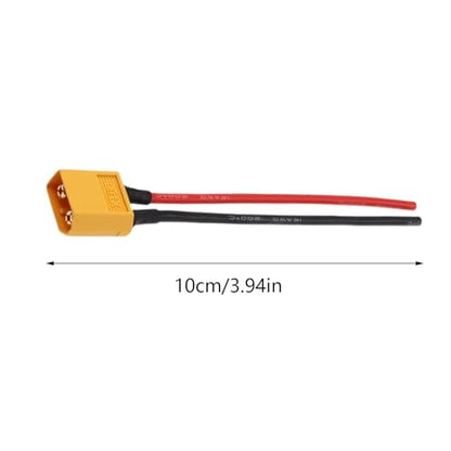 XT60 Connector – Prewired 16AWG Male Female Plug Set | High Current Adapter Cable for RC Battery Pack, Drone Charger, Quadcopter, FPV Airplane, Car, Truck, RV, Boat, DIY Robotics, Electronic - size: male/line 16 10cm