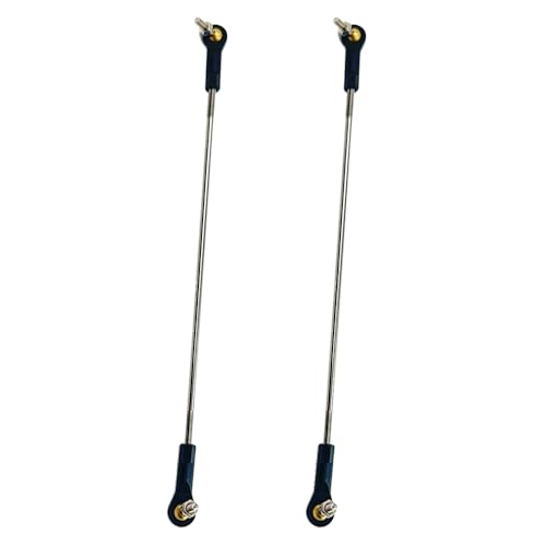 2PCS RC Boat Pushrod Set Lever Steering Linkage Tie Rod End Ball Head Joint End with Linkage Rod Pushrod for RC Boat Ship Airplane Helicopter Parts (M3 Tie Rod End, M3x150mm Pushrod)
