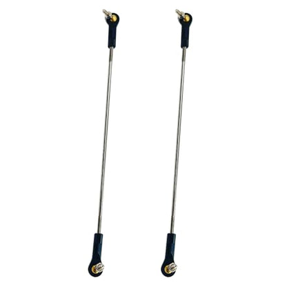 2PCS RC Boat Pushrod Set Lever Steering Linkage Tie Rod End Ball Head Joint End with Linkage Rod Pushrod for RC Boat Ship Airplane Helicopter Parts (M3 Tie Rod End, M3x150mm Pushrod)