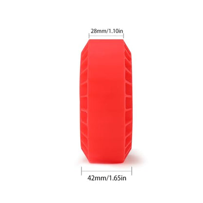 1.9 Inch Silicone Rubber Insert Foam Fit for 118-122mm 4.75" OD 1.9" Wheel Tires Inserts for 1/10 RC Crawler Accessories (Red) - color: Red