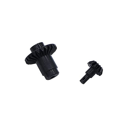 Palumma 2 Sets FCX24 gear set, metal gear parts upgrade parts bridge teeth steel teeth Set for FMS 1/24 FCX24 RC Crawler Car Upgrade Parts (Black)