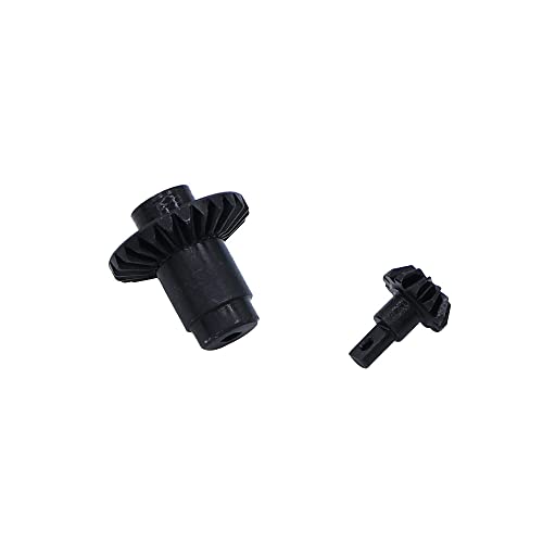 Palumma 2 Sets FCX24 gear set, metal gear parts upgrade parts bridge teeth steel teeth Set for FMS 1/24 FCX24 RC Crawler Car Upgrade Parts (Black)