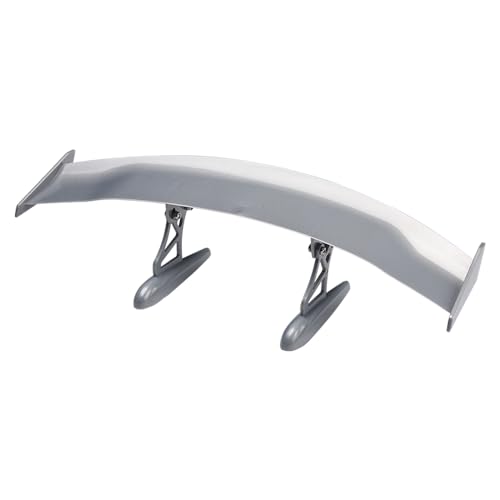 Mini Spoilers for Cars 11.8Inch Universal Auto Car Tail Wing Silvery Texture Cool Decoration Non-Punching Tiny Trunk Spoiler Automotive Exterior Accessories RC Car Modified Parts - style: Silvery