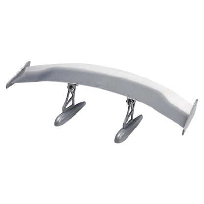 Mini Spoilers for Cars 11.8Inch Universal Auto Car Tail Wing Silvery Texture Cool Decoration Non-Punching Tiny Trunk Spoiler Automotive Exterior Accessories RC Car Modified Parts - style: Silvery