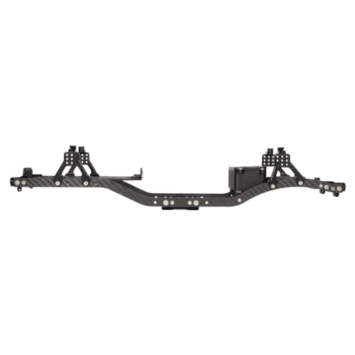 1/10 RC Crawler Carbon Fiber Girder 4.3mm CNC Metal Car Chassis Frame Body Kit for Axial SCX10 II Rock Off Road Truck Upgrade Parts (Black) - color: Black