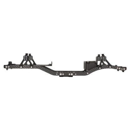 1/10 RC Crawler Carbon Fiber Girder 4.3mm CNC Metal Car Chassis Frame Body Kit for Axial SCX10 II Rock Off Road Truck Upgrade Parts (Black) - color: Black