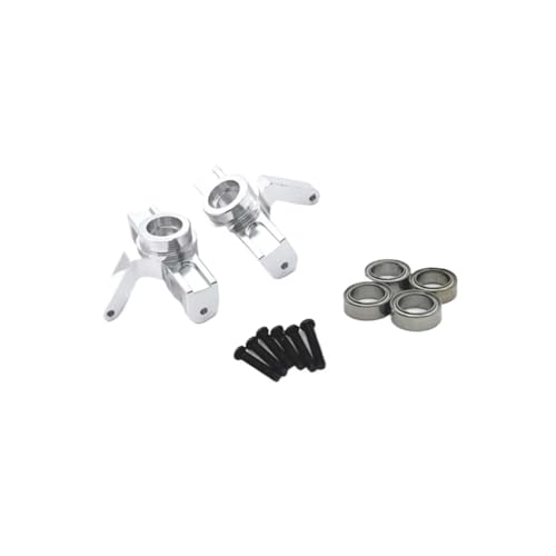 RC Car Upgrade Part for Mjx 16207 16208 16209 16210 1/16 Front Steering Cup and Bearing Rc Model Crawler Car Truck for Buggy Accessories Upgrade Parts(Silver) - size: Silver