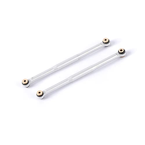 Aluminum Alloy Suspension Rod Links Set for Axial SCX24 C10 1/24 RC Crawler Car Upgrade Parts (Silver) - color: Silver