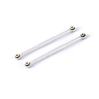 Aluminum Alloy Suspension Rod Links Set for Axial SCX24 C10 1/24 RC Crawler Car Upgrade Parts (Silver) - color: Silver