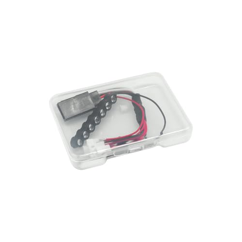 RC Car LED Head Lights Bar for Axial SCX30 1/30 Jeep Wrangler, 7-Light Roof Light Kit with Wiring Harness (White Round Light Bar) - color: White Round Light Bar