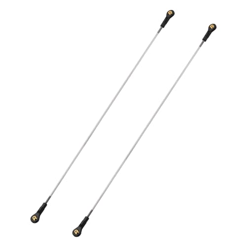 MECCANIXITY 2Pcs RC Boat Push Rod, 304 Stainless Steel Lever Steering Linkage Tie Rods with M2 Ball Head Joint for RC Car Boat Helicopter DIY Model Parts, 223-233mm - size: 223-233mm
