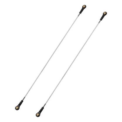 MECCANIXITY 2Pcs RC Boat Push Rod, 304 Stainless Steel Lever Steering Linkage Tie Rods with M2 Ball Head Joint for RC Car Boat Helicopter DIY Model Parts, 223-233mm - size: 223-233mm