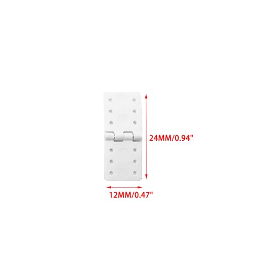 25PCS RC Airplane Pinned Nylon Hinges for RC Plane Replacement Parts Fixed Wing Model Airplane Loose-Leaf (Small 12X24mm) - style: Small 12X24mm