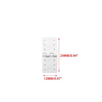 25PCS RC Airplane Pinned Nylon Hinges for RC Plane Replacement Parts Fixed Wing Model Airplane Loose-Leaf (Small 12X24mm) - style: Small 12X24mm