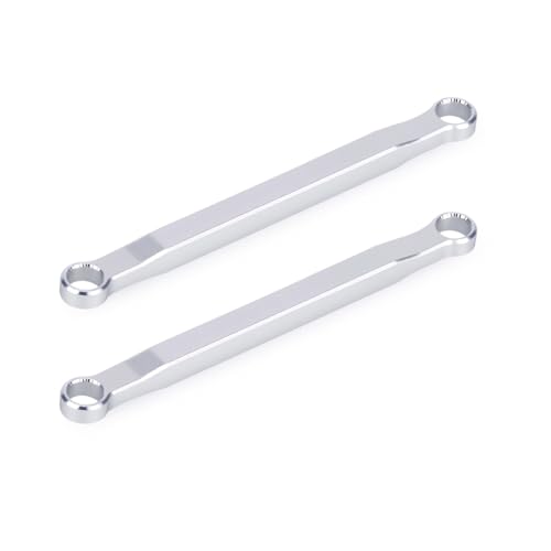 Aluminum High Clearance Chassis Links for 1/30 Axial SCX30 RC Crawler Car Upgrade Parts (Silver) - color: Silver