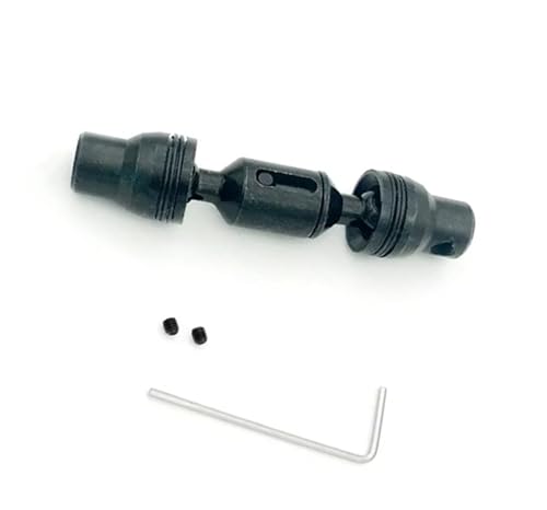 RC Car Transmission Shaft for WPL 1/16 6WD B16 Replacement Transmission Shaft RC Truck Car Universal Joint Shaft Upgrade Parts Metal CVD Drive Shaft Center Shaft(Black,Size 1) - color: Black, size: Size 1
