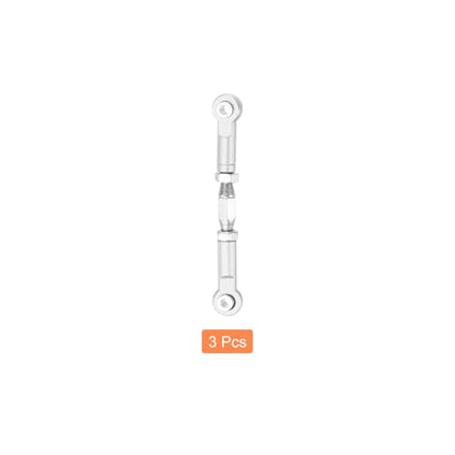 MECCANIXITY 3 Pcs Steering Servo Turnbuckle Rod RC Aluminum Alloy Linkages for HSP 1/10 94123 On-Road RC Car (Silver, 62mm) - color: Silver