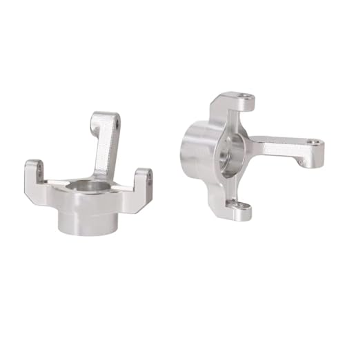 RC Steering Knuckle Block for Losi Micro-B 1/24 CNC Aluminum Front Steering Knuckle RC for Racing Crawler for Buggy Car Upgrades Parts Accessories(Silver) - size: Silver