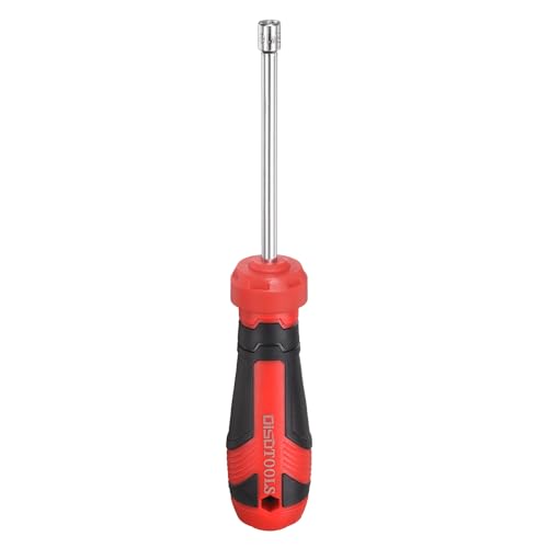 HARFINGTON SAE Nut Driver 3/16" CR-V Non-Magnetic Tip Hollow Shafts Hex Socket Screwdriver with Anti-Slip Handle for Automobile Repair Bit Driver - size: 3/16"