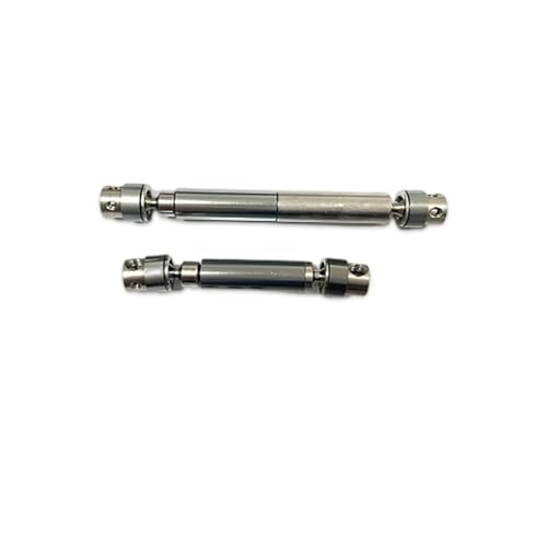 RC Car Transmission Shaft for HOBBYPLUS for CR-18P Rock Van 1/18 Crawler for Redcat Gen8 4WD rc Car 2X Metal Center Drive Shaft Set Upgrades Parts(Gray) - color: Gray