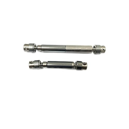 RC Car Transmission Shaft for HOBBYPLUS for CR-18P Rock Van 1/18 Crawler for Redcat Gen8 4WD rc Car 2X Metal Center Drive Shaft Set Upgrades Parts(Gray) - color: Gray
