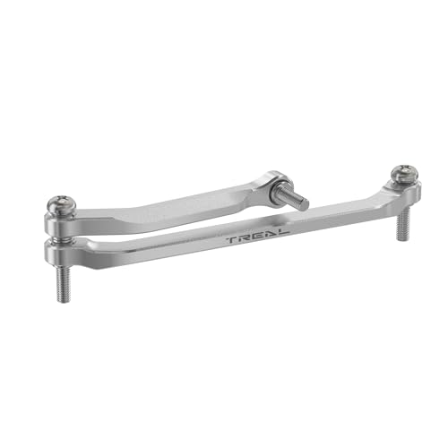 TREAL 7075 Aluminum Front Steering Links for Axial SCX30(Silver) - color: Silver