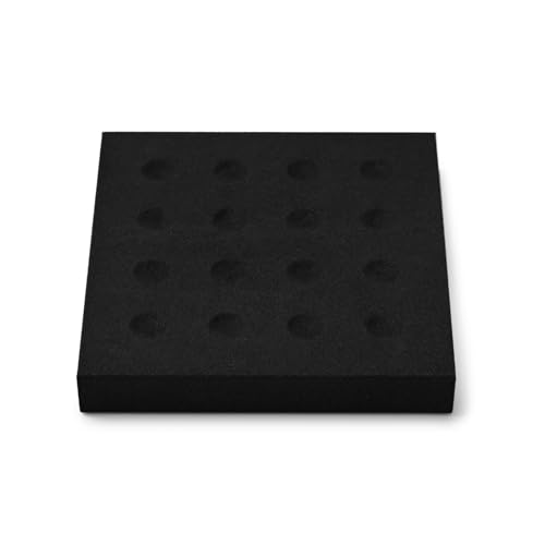 Oirlv Black Microfiber Jewelry Bead Display Tray | Soft Black Microfiber, 5.51"X5.51"X0.79", Holds Loose Stones Securely, Great for Gem Shows and Client Presentations - style: P13710